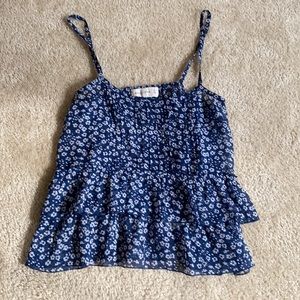 Abercrombie Blue Flower Tank